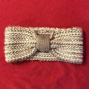 Grey knitted head band